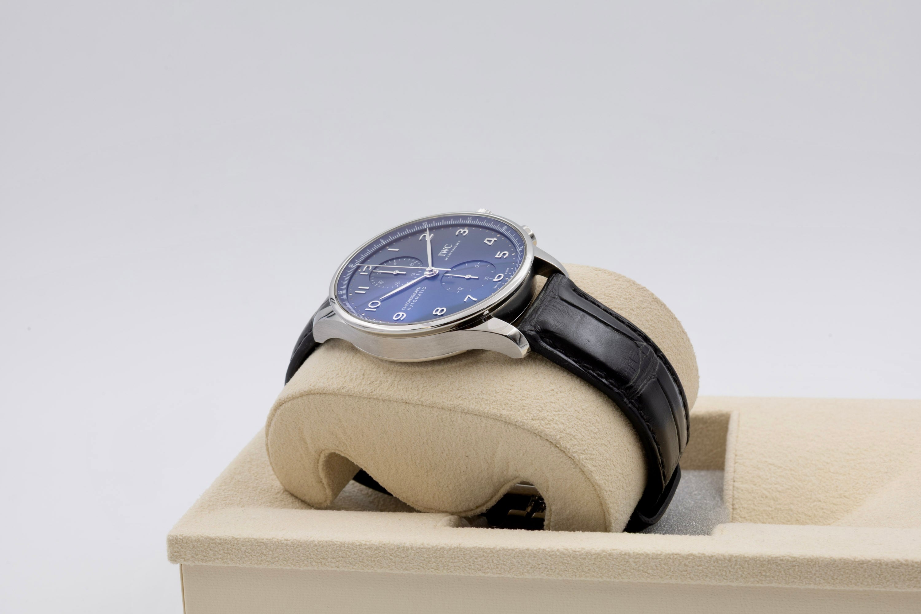 IWC Portugieser Chronograph quadrante Blu del 2021 New