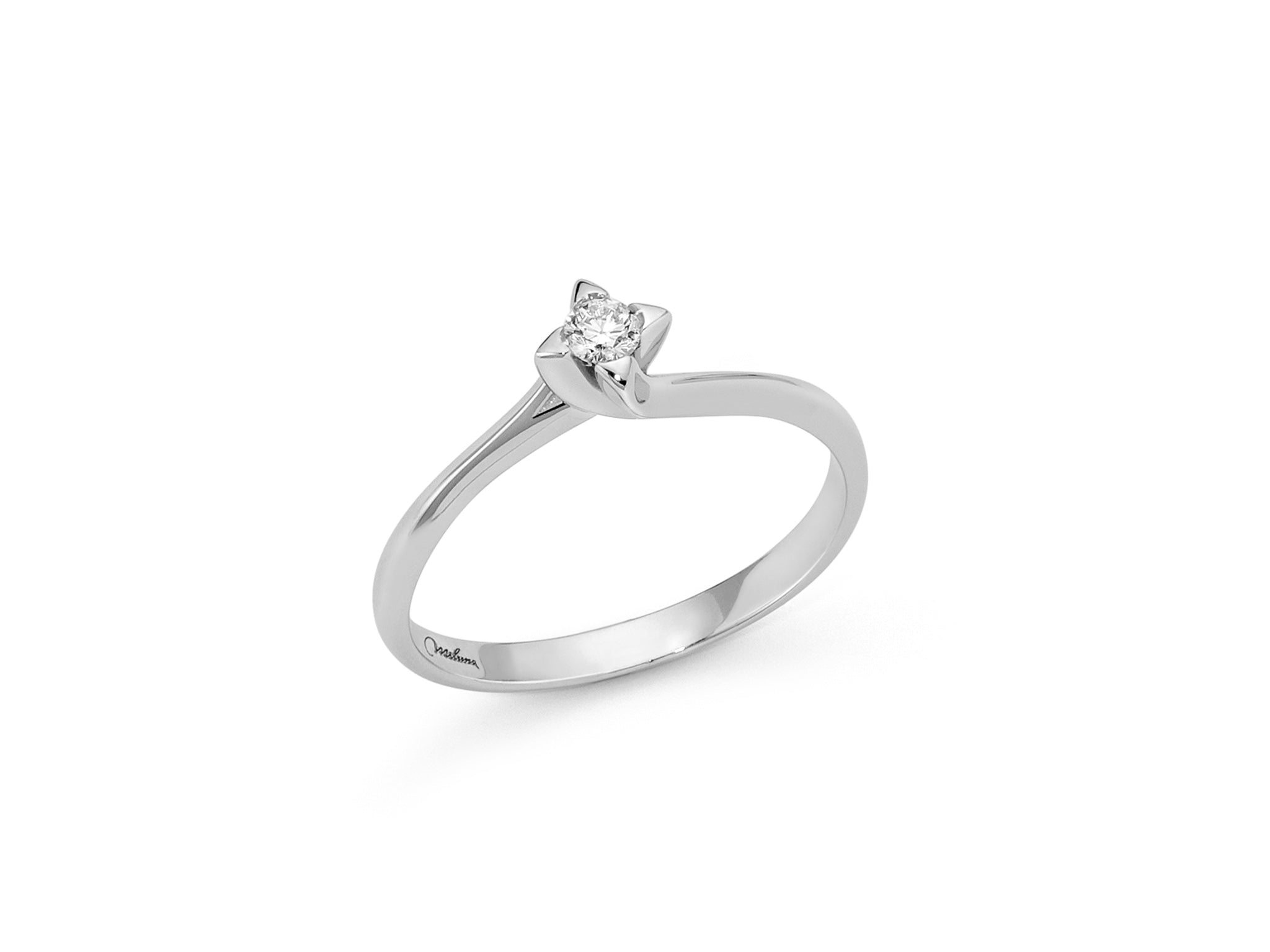 White gold and diamond solitaire ring, Miluna
