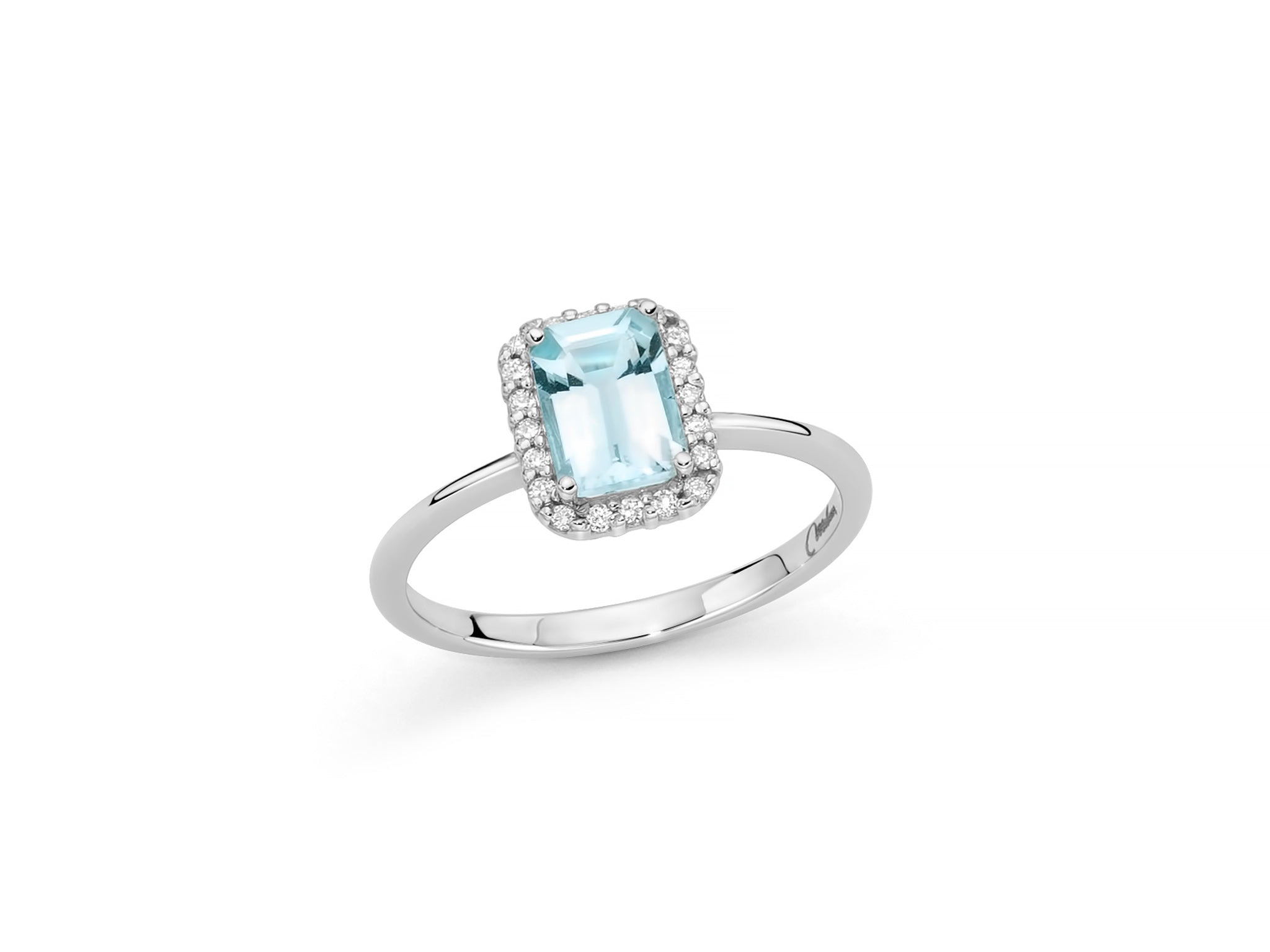 White gold, aquamarine and diamond ring, Miluna