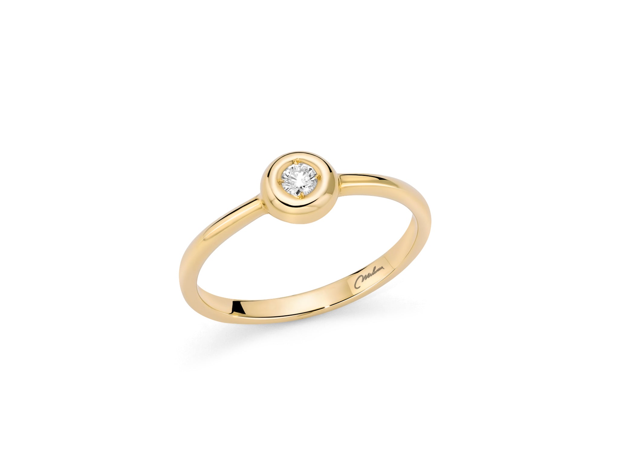 White gold and diamond solitaire ring, Miluna