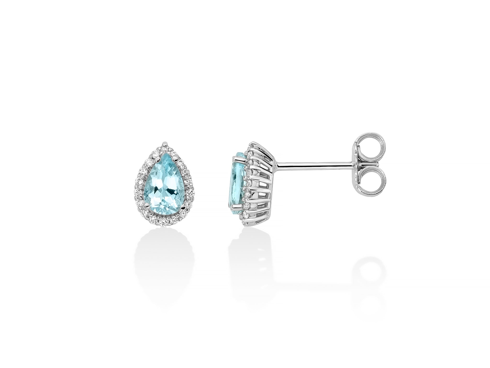 White gold, aquamarine and diamond earrings, Miluna (Copy)