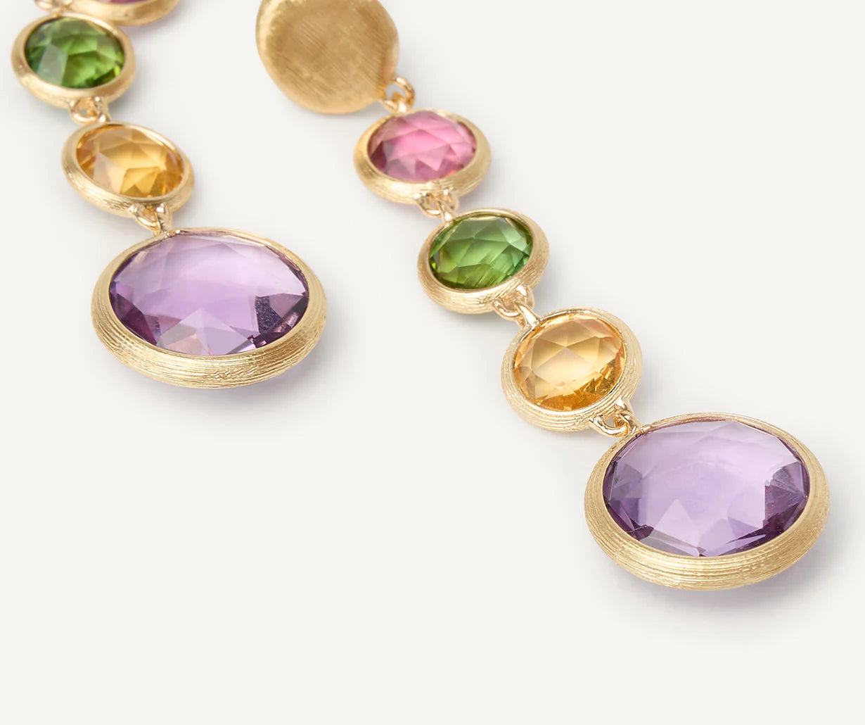 Boucles d'oreilles pendantes multicolores, Jaipur, Marco Bicego