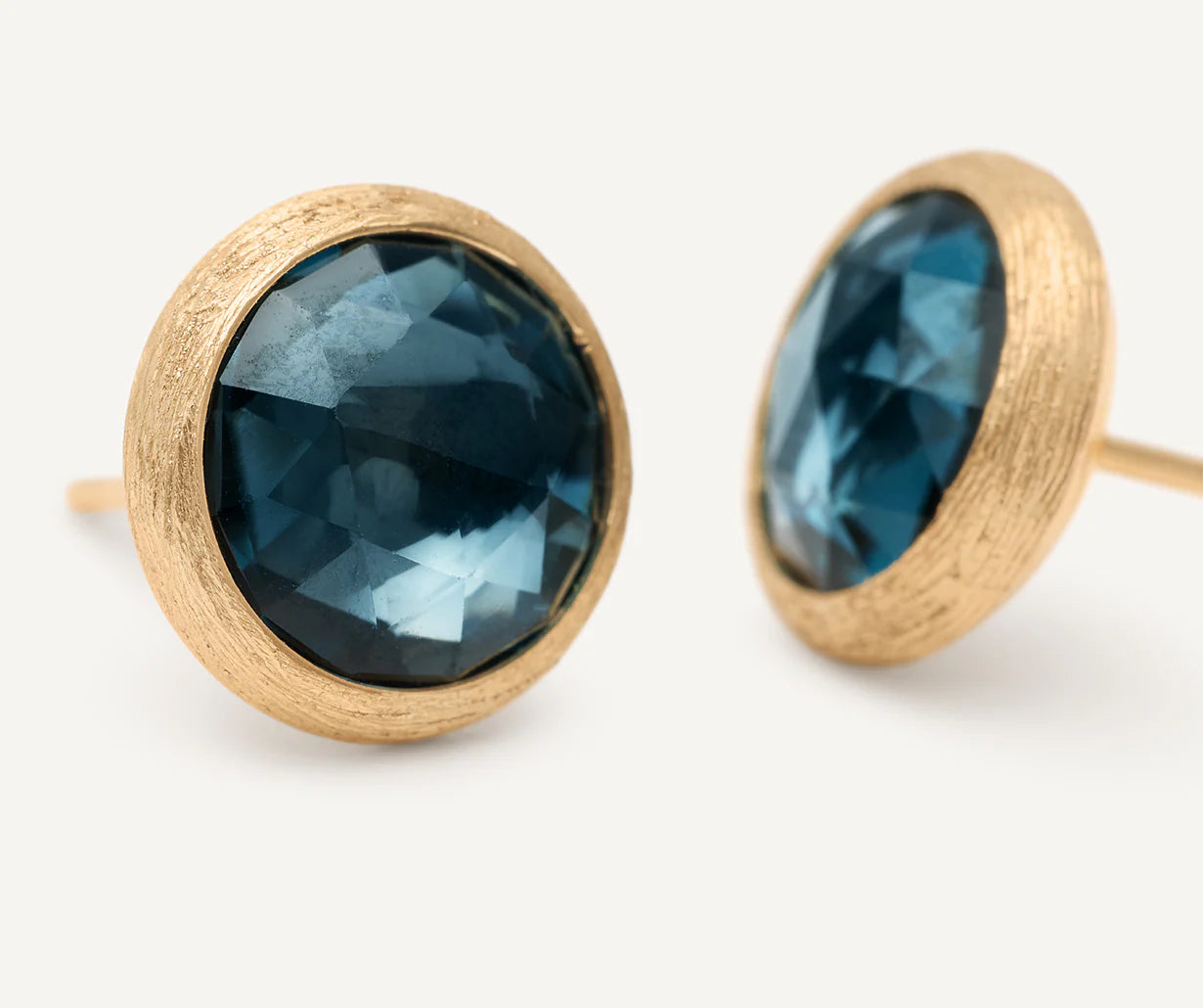Orecchino a lobo con topazio blu London, modello piccolo, Jaipur, Marco Bicego