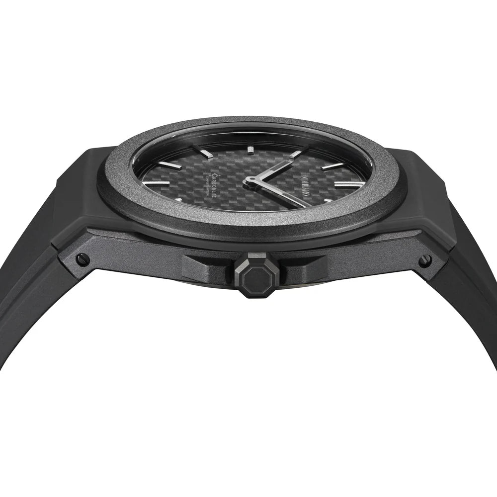 Orologio Carbon Caronlite Black, 40,5 mm, D1 Milano