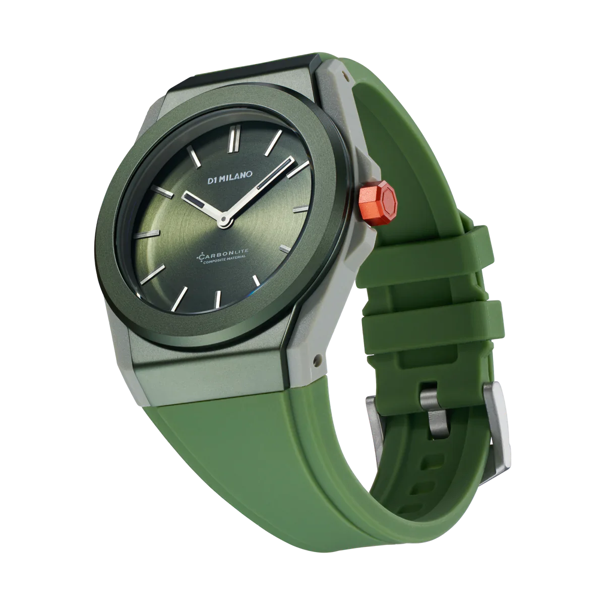 Orologio Carbon Caronlite Sage Verde, 40,5 mm, D1 Milano