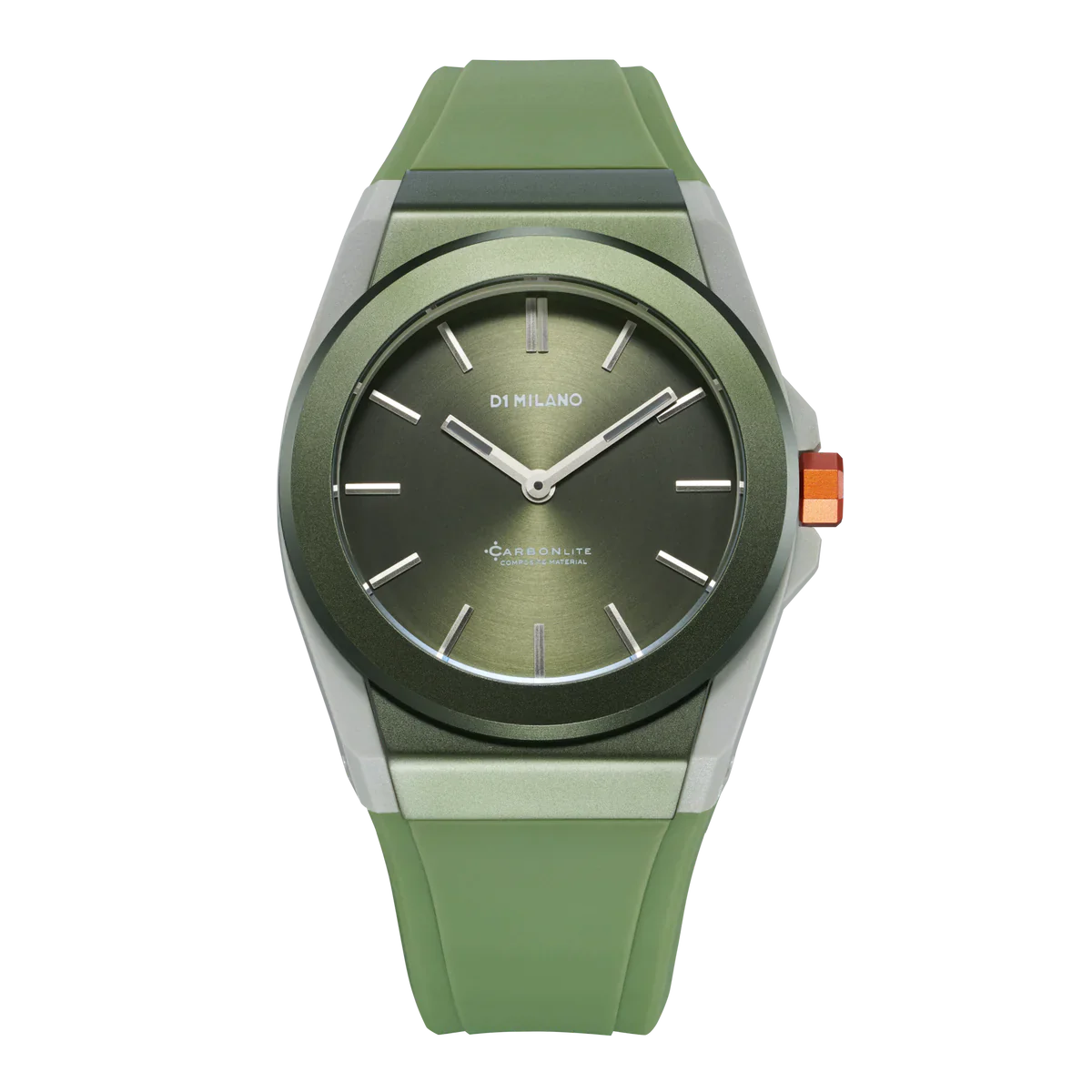 Orologio Carbon Caronlite Sage Verde, 40,5 mm, D1 Milano