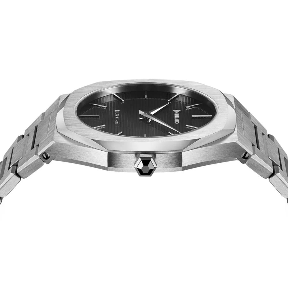 Orologio Ultra Thin Nero, 38 mm, D1 Milano