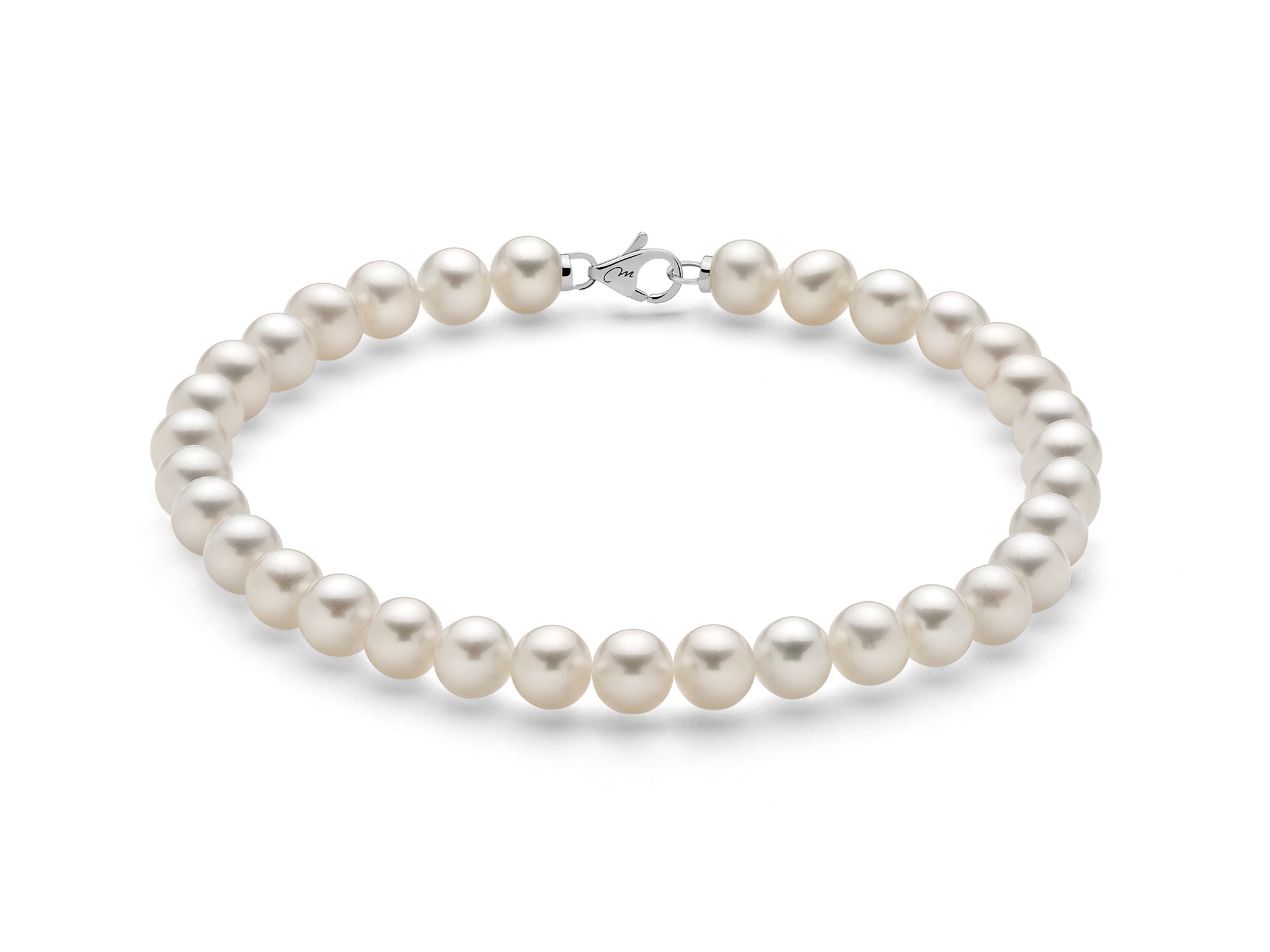 Bracciale di perle Oriente chiusura in oro bianco, Miluna