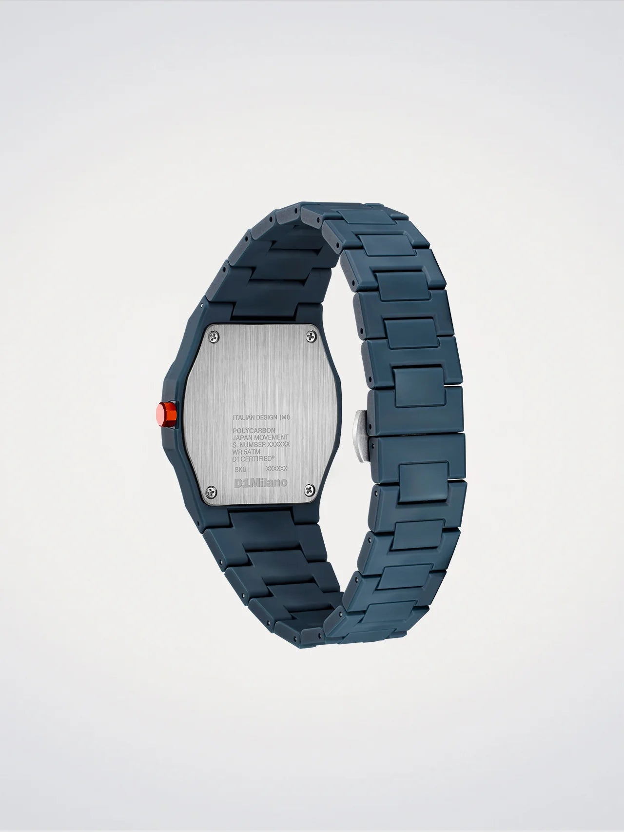 Polycarbon Navy Blue Watch, 40.5 mm, D1 Milano