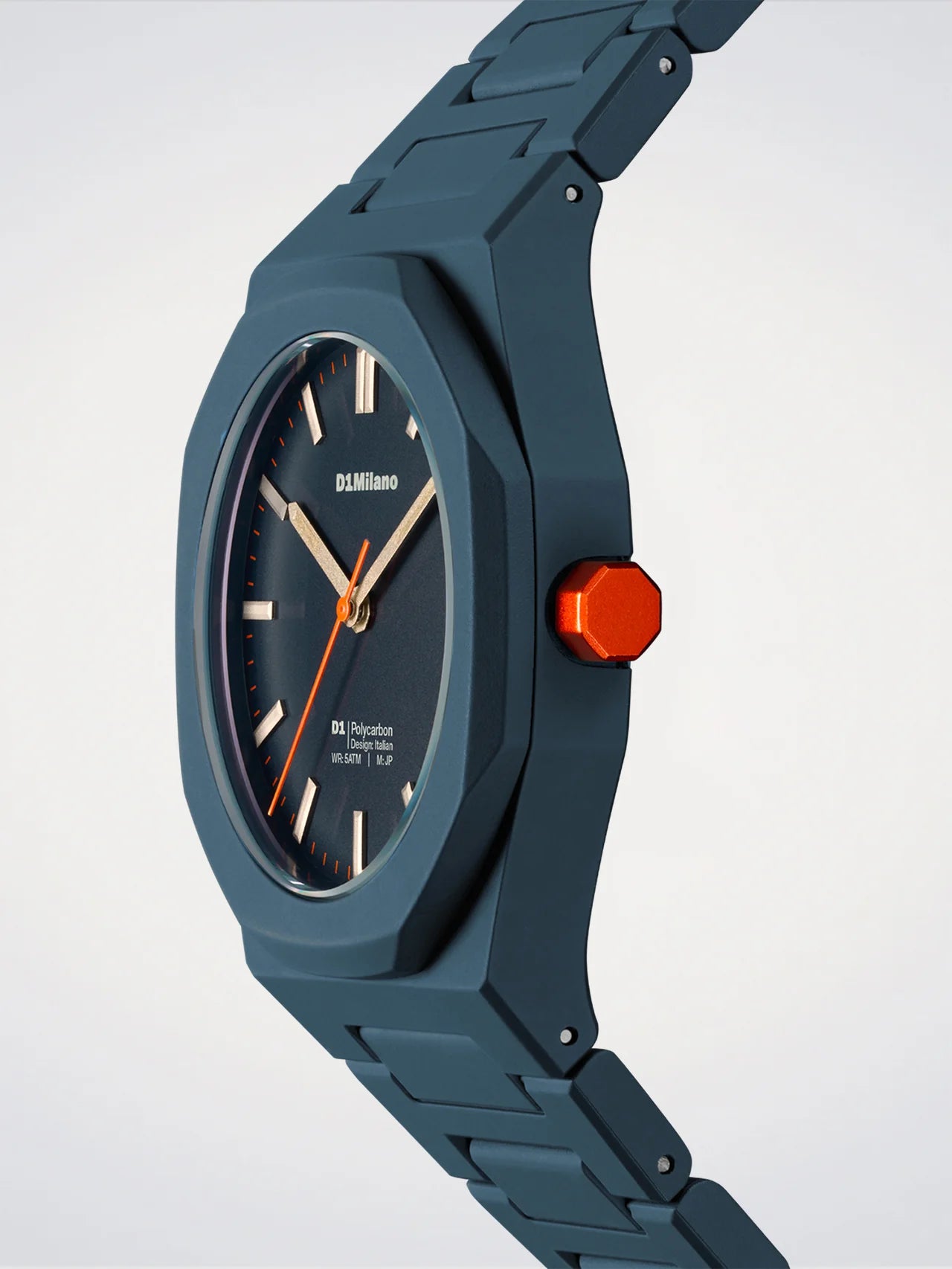 Polycarbon Navy Blue Watch, 40.5 mm, D1 Milano