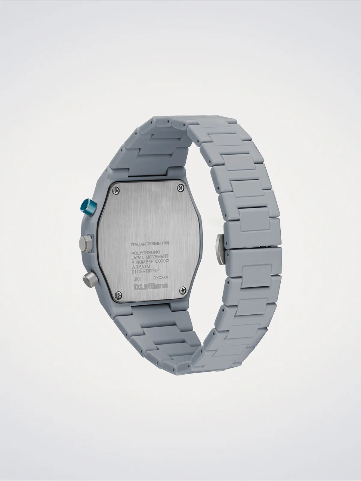Montre Polychrono Charcoal Noir 40,5 mm, D1 Milano