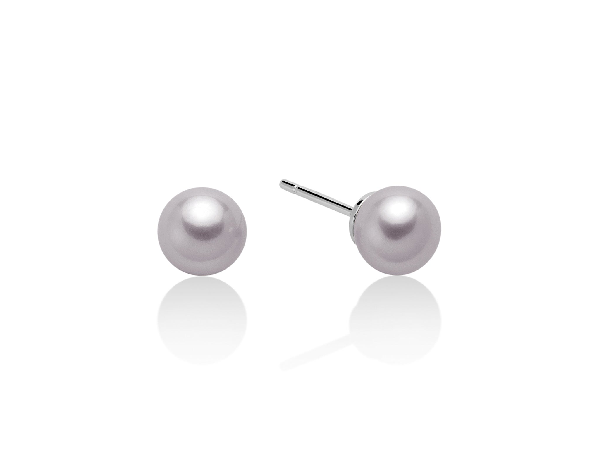 Orecchini A Pressione Laimons In Argento 925 Con Perla D'Acqua Dolce – Bianco – Diametro 8 Mm