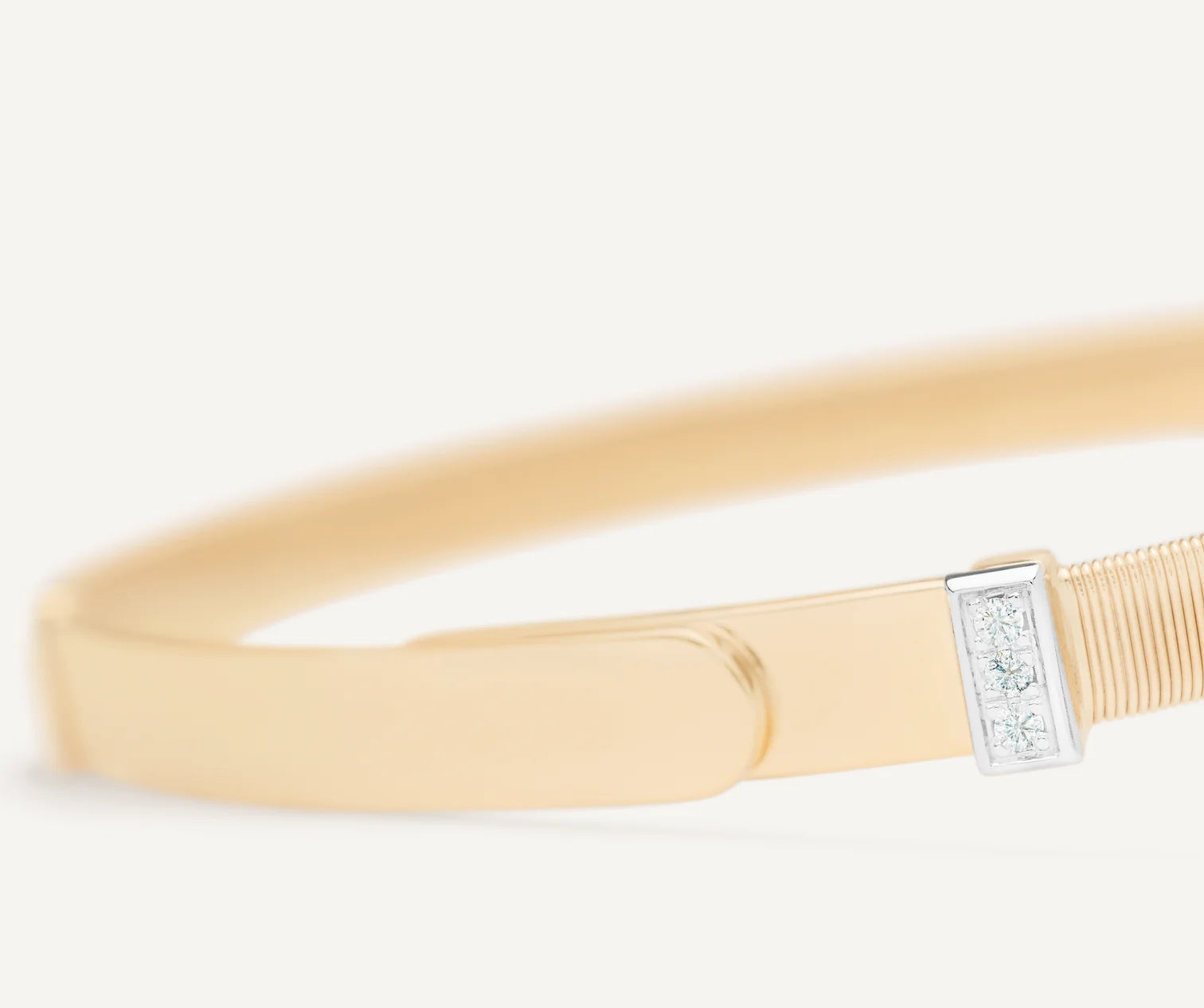 Bracelet en or jaune avec pavé de diamants, taille slim, Masai, Marco Bicego