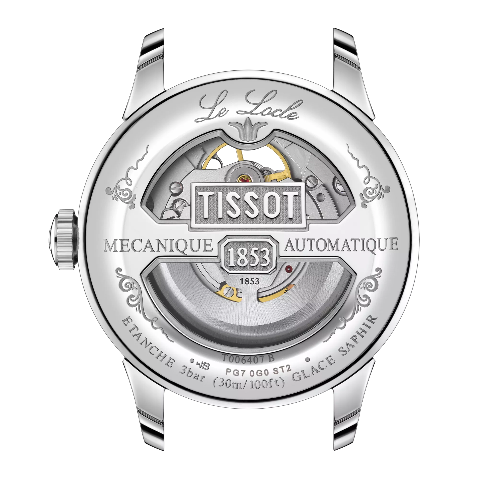 Orologio Le Locle, Powermatic 80, Open Heart, 39 mm, Tissot