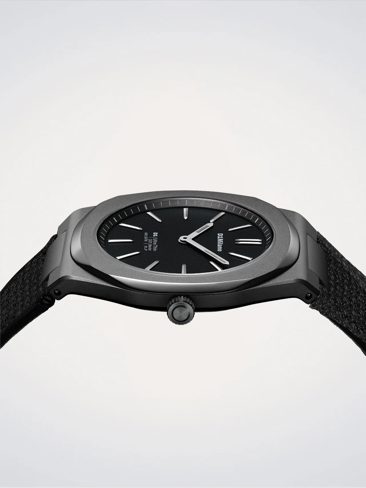 Orologio Ultra Thin, Black Kevlar, 39 mm, D1 Milano