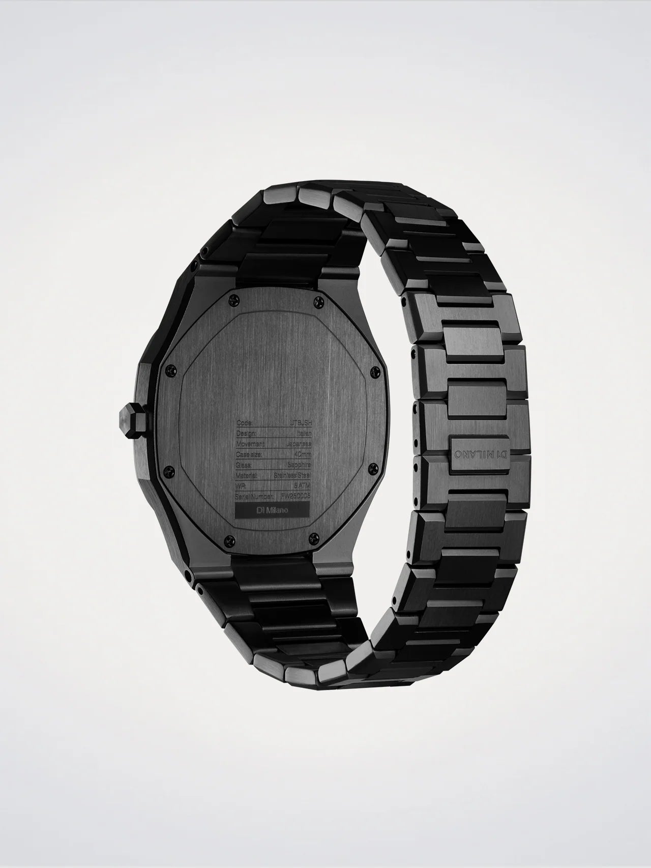 Montre Ultra Fine Noire, 40 mm, D1 Milano