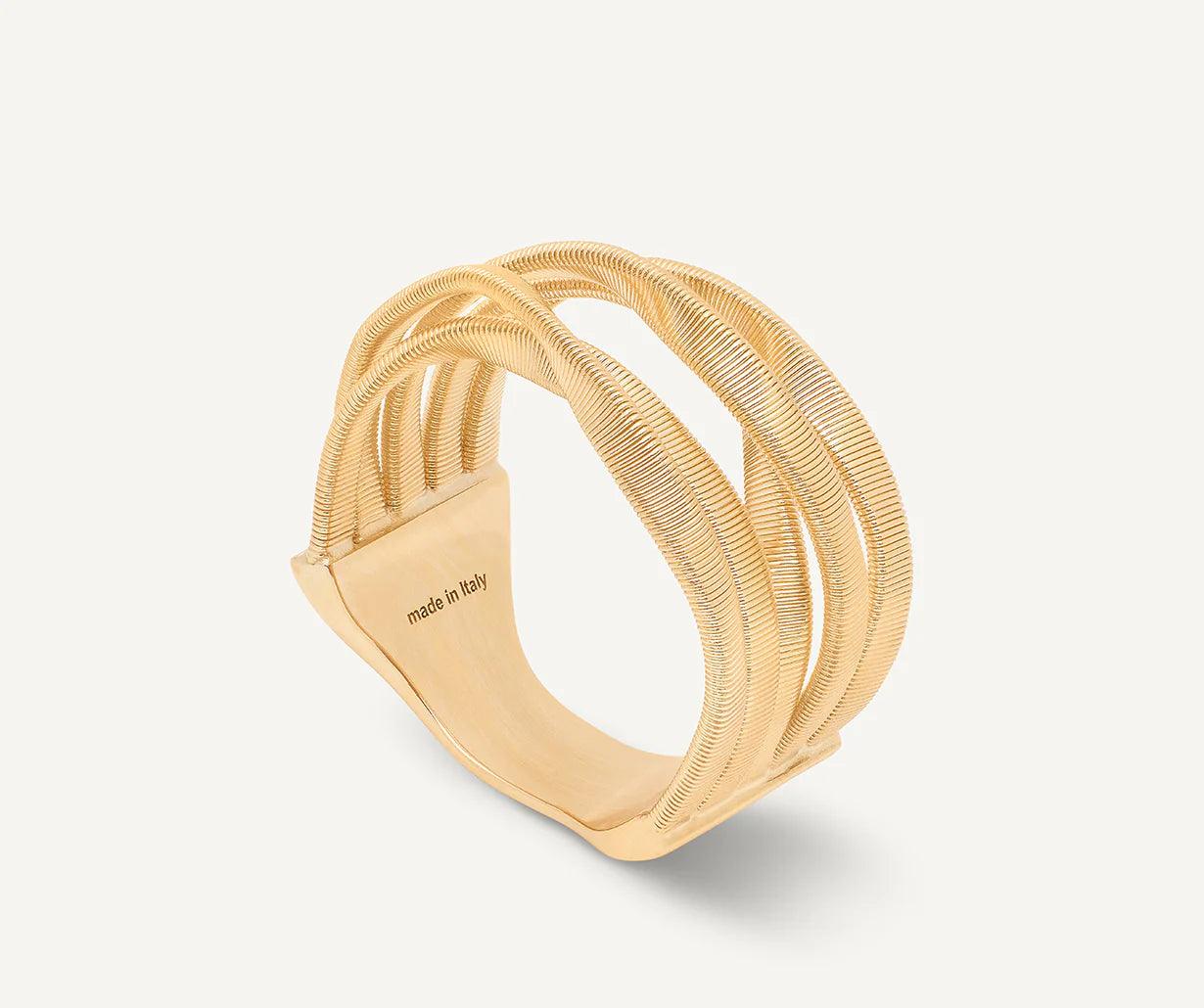 Anello a cinque fili in oro giallo, Marrakech New, Marco Bicego - Ferro Orologi e Gioielli