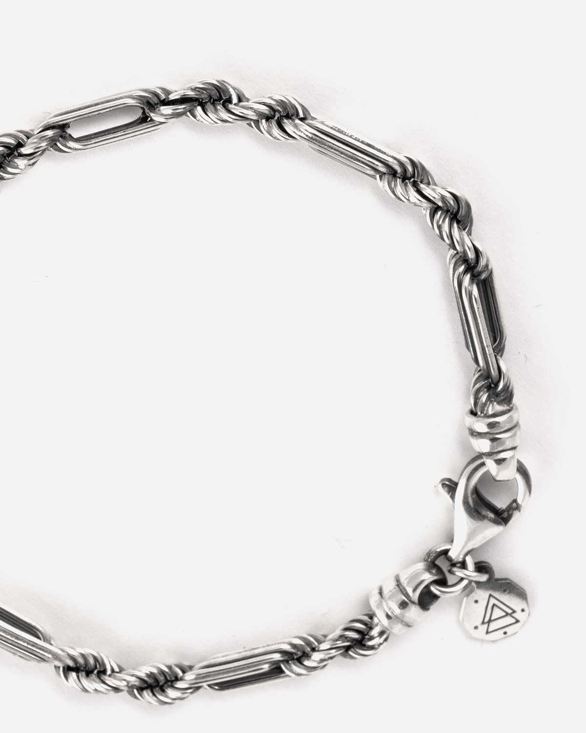 Silver bracelet, square curb, 150 thread, Nove25