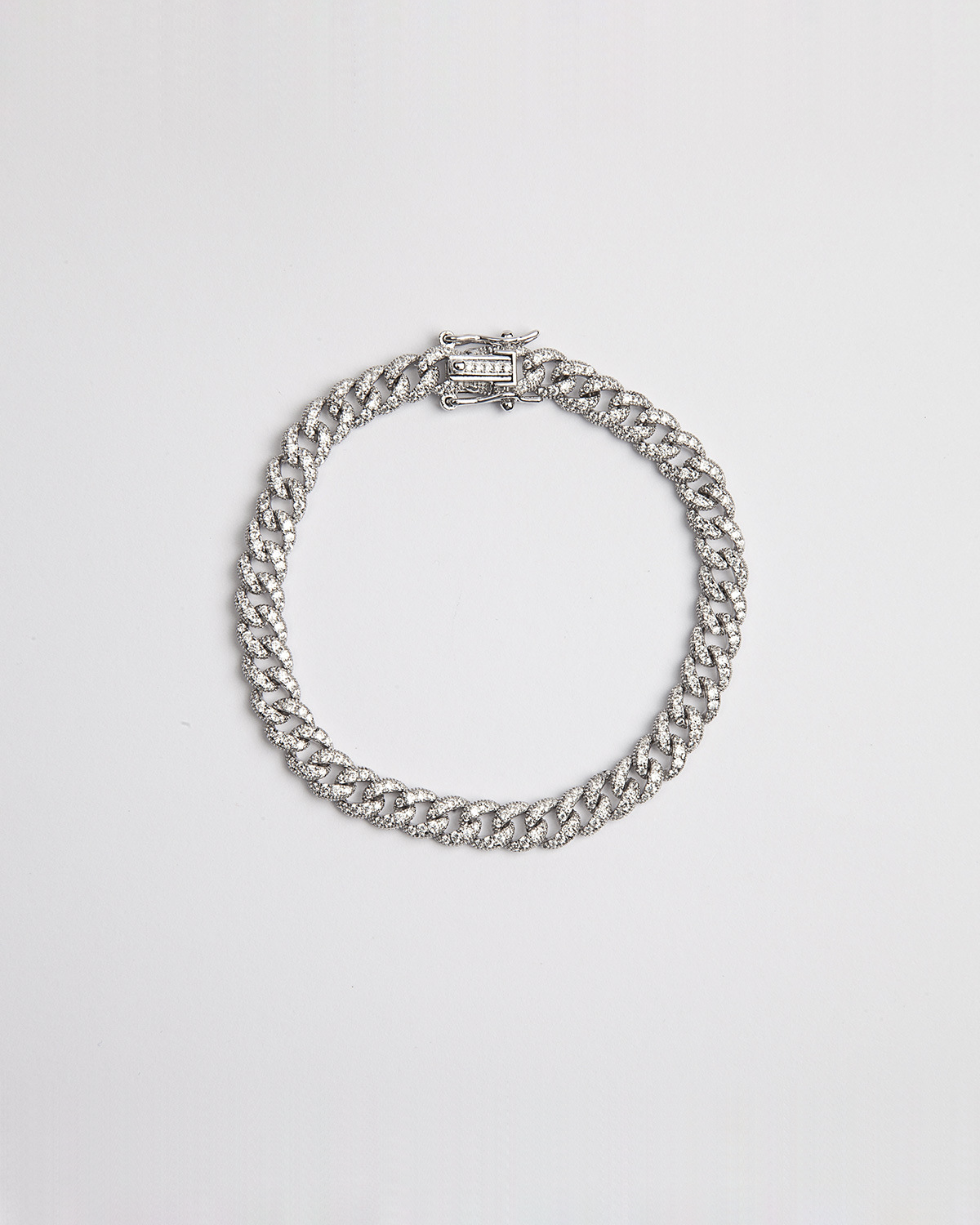 Bracelet en argent, petite gourmette à pois, Nove25