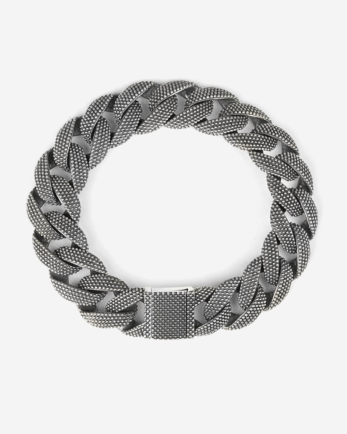 Bracelet en argent, petite gourmette à pois, Nove25