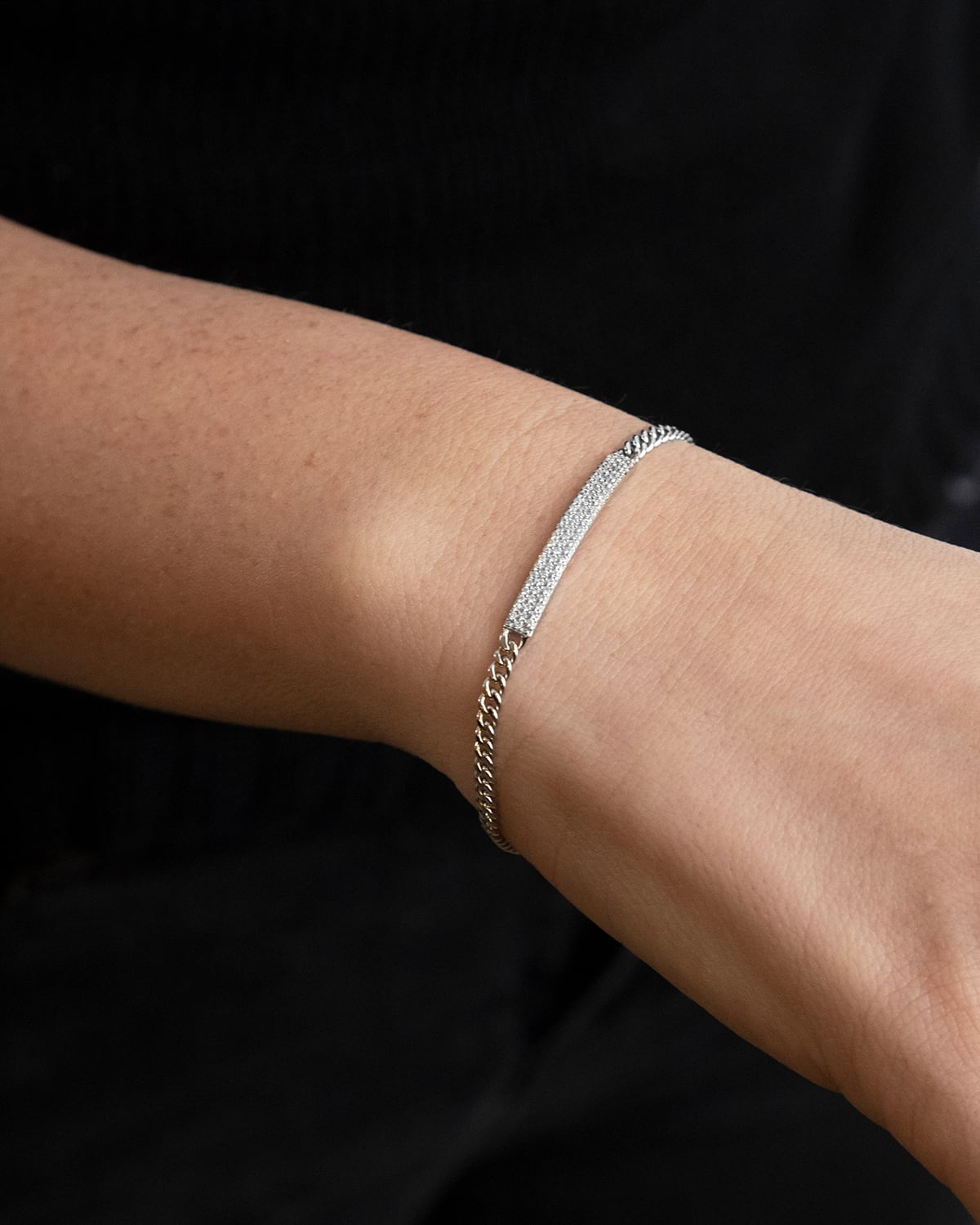 Bracciale in argento, ice breeze con brillanti, Nove25