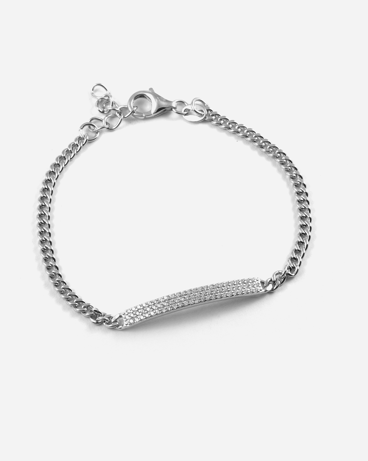 Bracelet en argent, petite gourmette à pois, Nove25