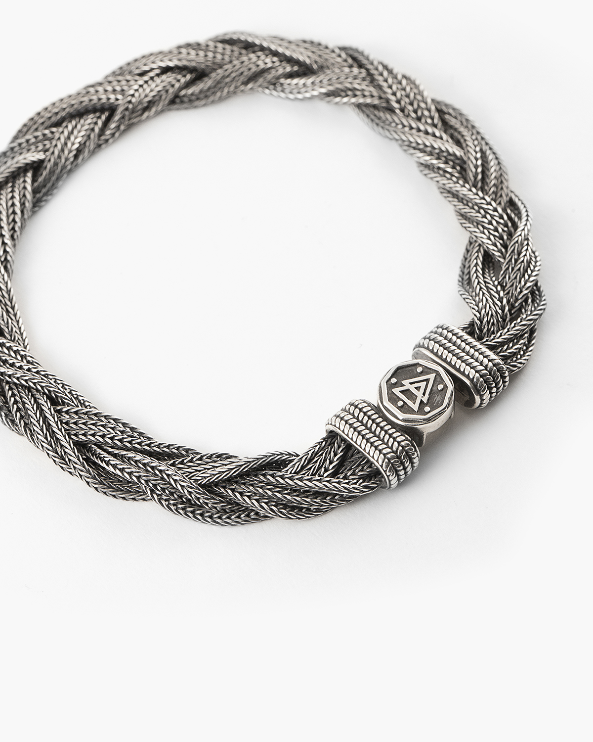 Bracelet de tennis en queue de renard noir, Nove25