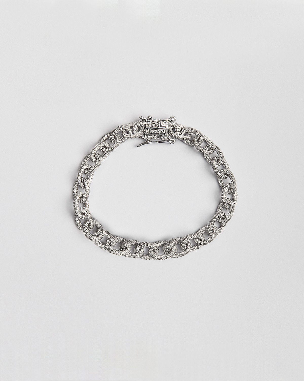 Bracelet en argent, petite gourmette à pois, Nove25