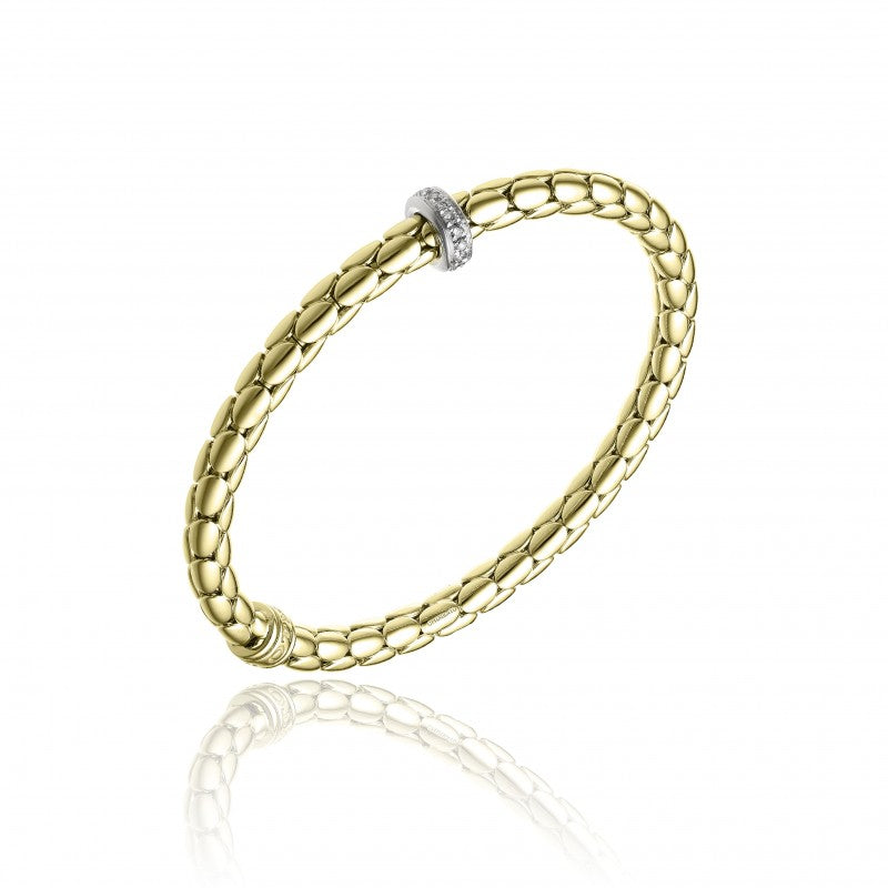 Boucles d'oreilles lobe en or et diamants, Armillas Glow, Chimento