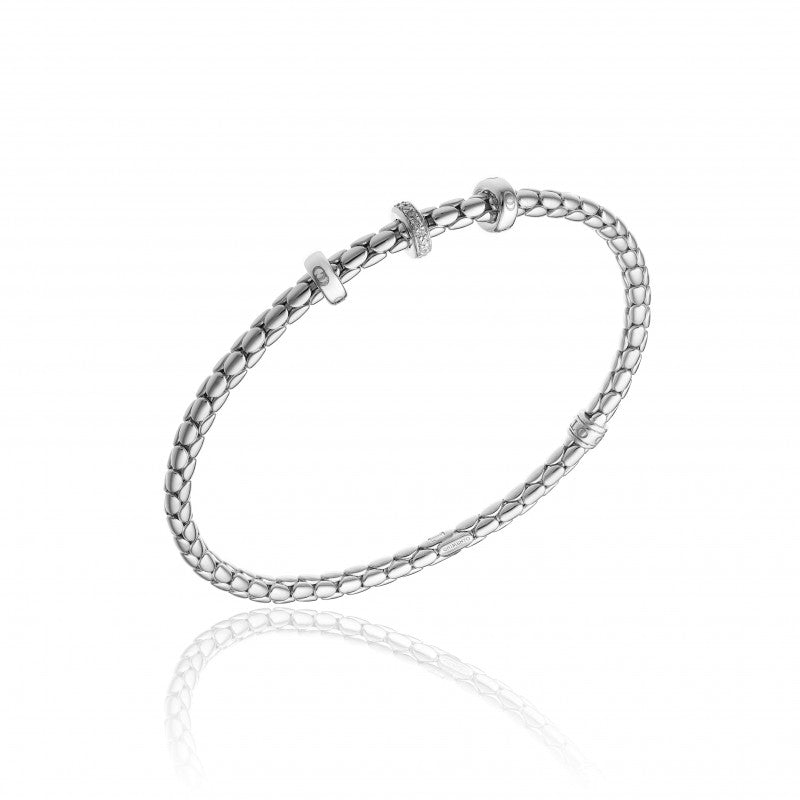 Boucles d'oreilles lobe en or et diamants, Armillas Glow, Chimento