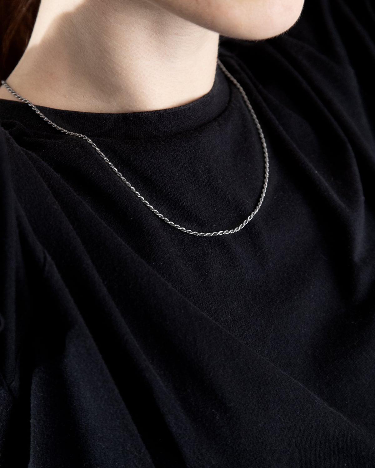 Collana in argento, corda 040, Nove25