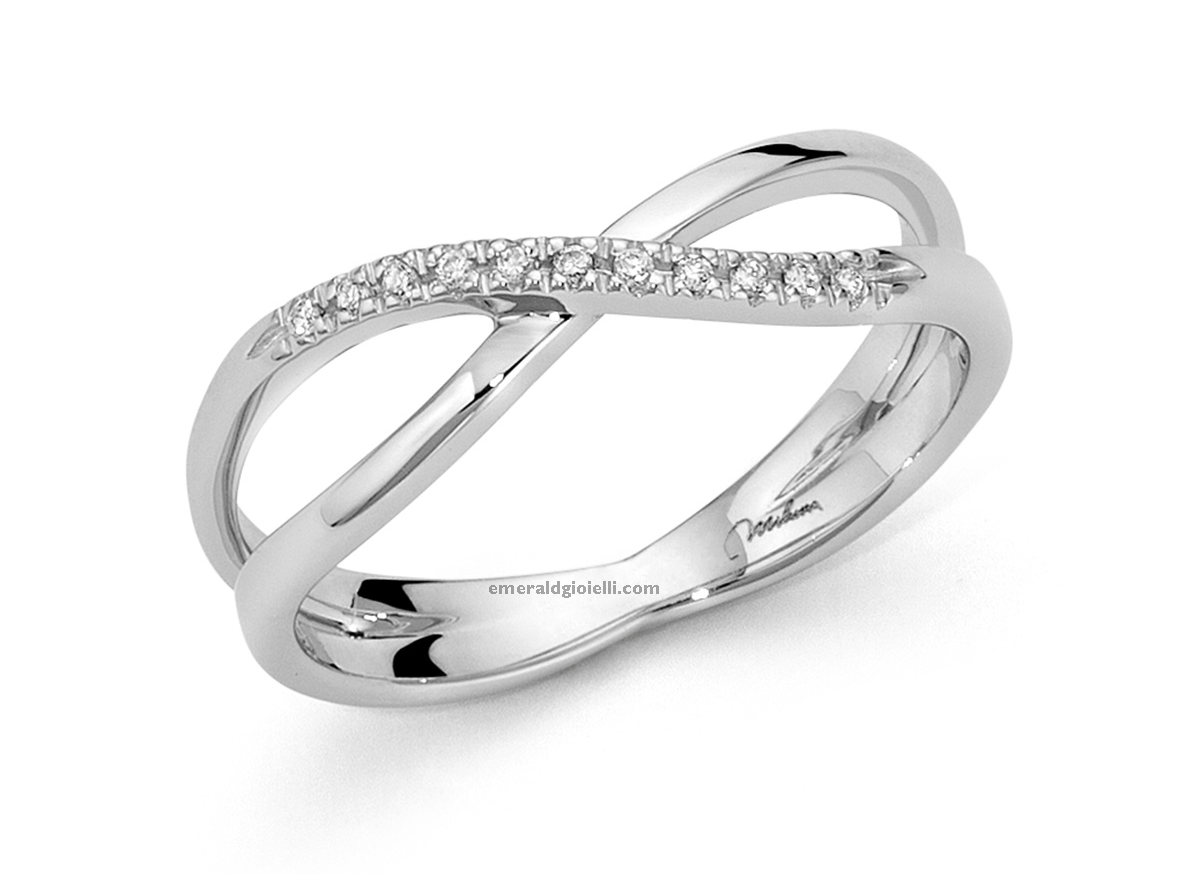 Bague infini en or blanc et diamants, Miluna