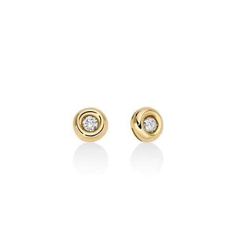 Yellow gold and diamond earrings, Miluna