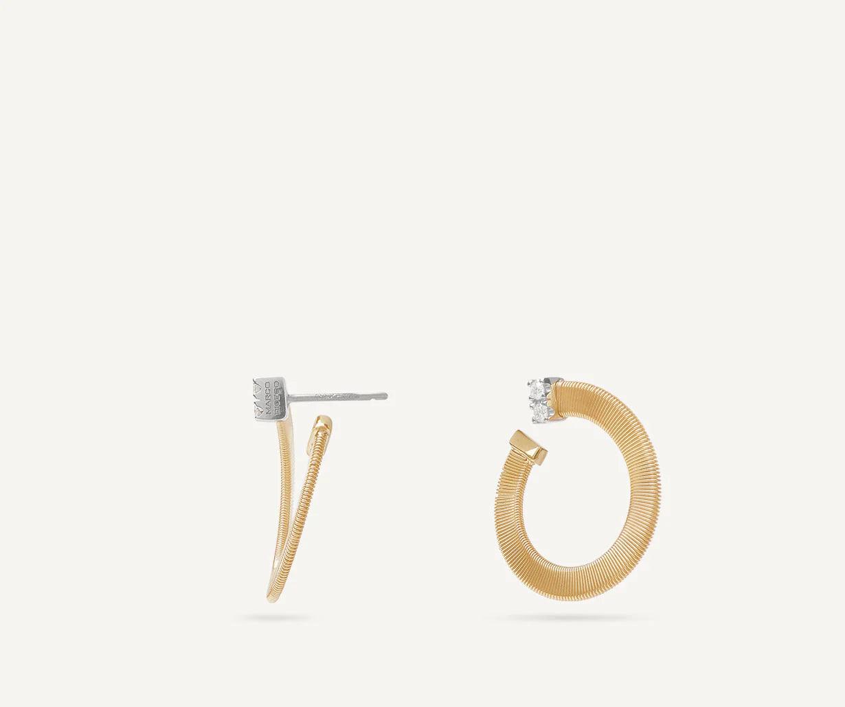 Orecchini a hoop con diamanti, modello Piccolo, Masai, Marco Bicego - Ferro Orologi e Gioielli