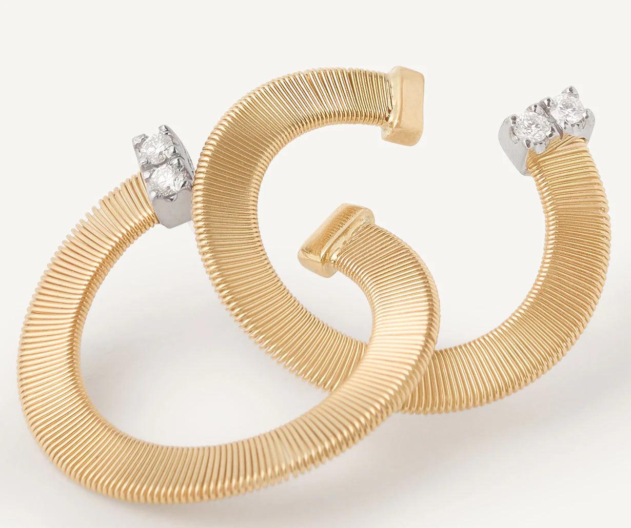 Orecchini a hoop con diamanti, modello Piccolo, Masai, Marco Bicego - Ferro Orologi e Gioielli