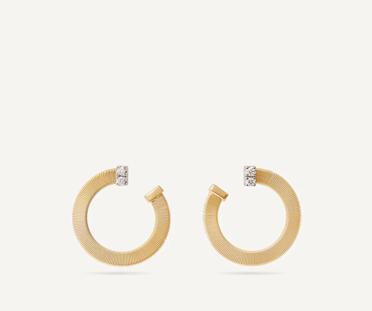Orecchini a hoop con diamanti, modello Piccolo, Masai, Marco Bicego - Ferro Orologi e Gioielli