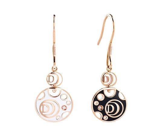 Orecchini oro rosa e ceramica con diamanti Damianissima, Damiani - Ferro Orologi e Gioielli