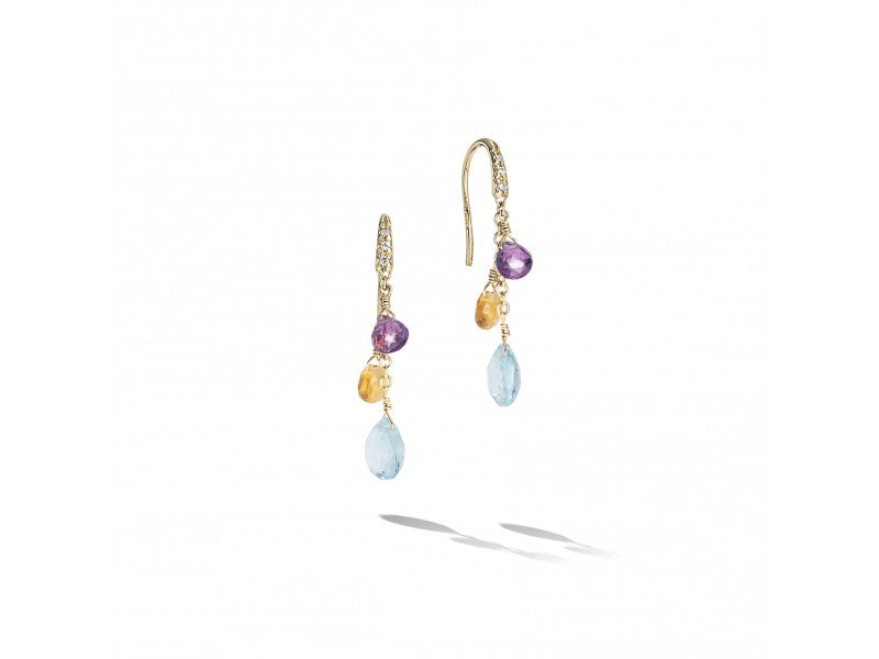 Boucles d'oreilles multicolores avec crochet, Paradise, Marco Bicego
