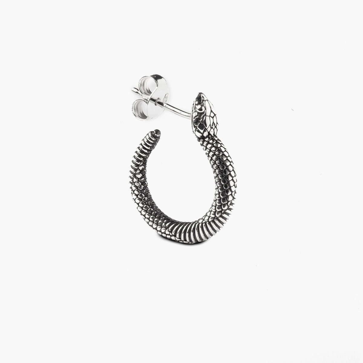 Orecchini A Forma Di Serpente In Acciaio Inossidabile 316 Non Piercing Alla Cartilagine Clip Sugli Anelli Del Naso Argento Antico