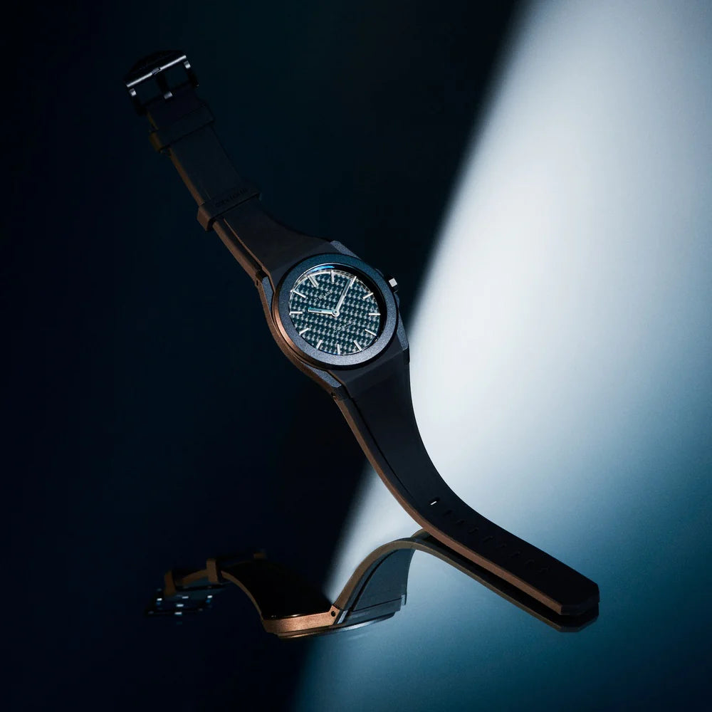 Orologio Carbon Caronlite Black, 40,5 mm, D1 Milano