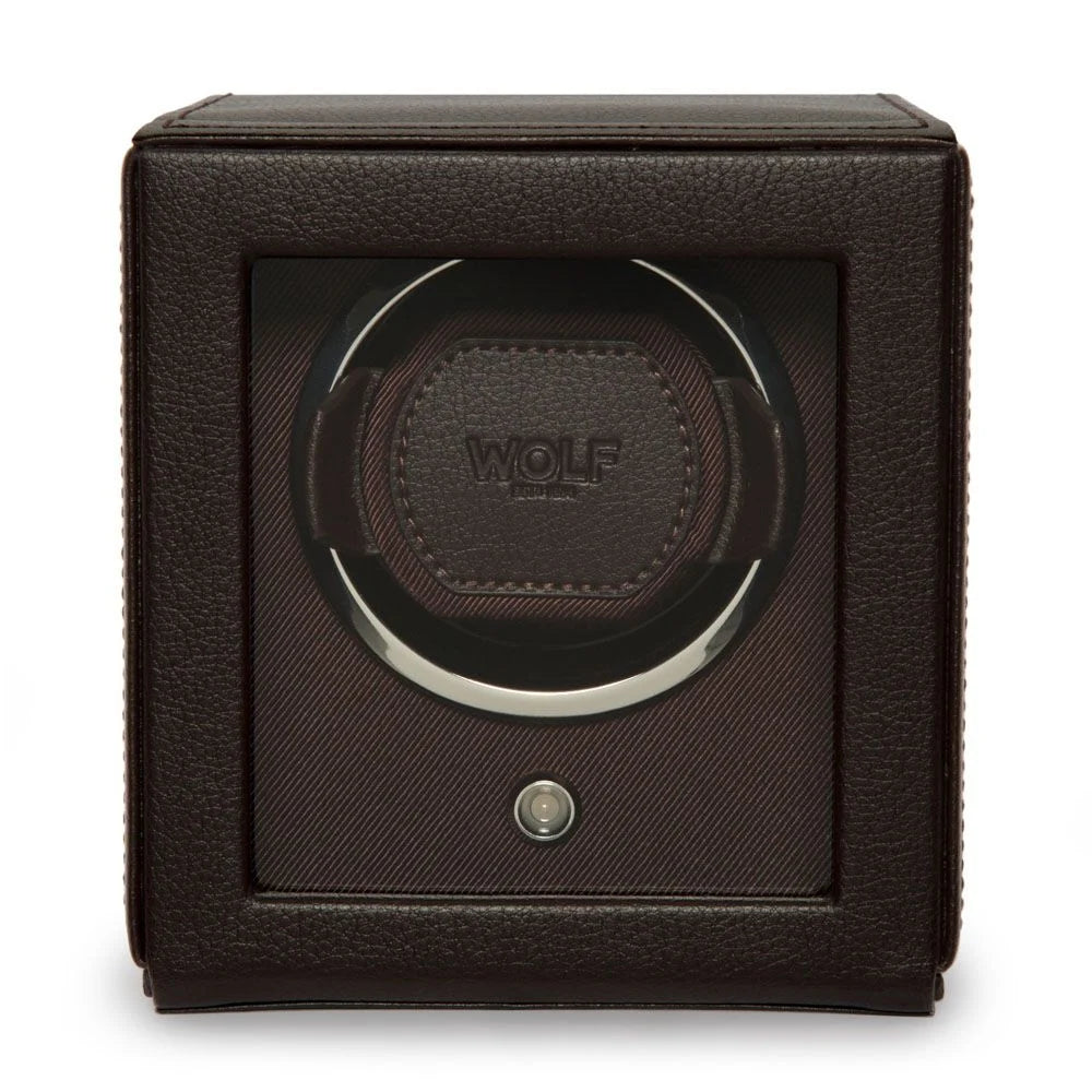 Cub carica orologi singolo con coperchio - Marrone, Wolf 1834