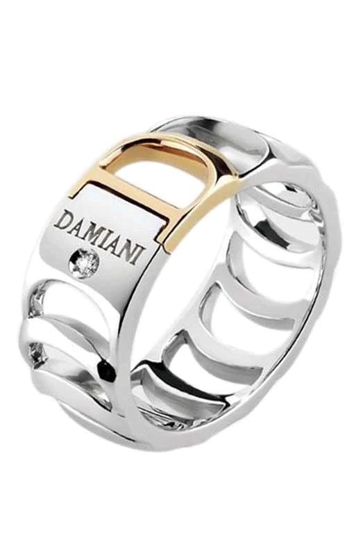 White and rose gold ring with diamond Damianissima, Damiani